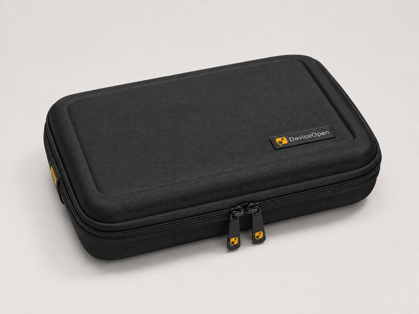 DeviceOpen Tool Box, closed case with branded zip pulls